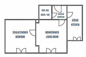 Wohnungsplan Ferinunterkunft Wien