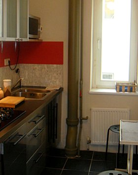 kitchen with gas stove