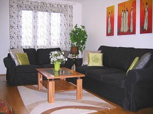 Wohnzimmer mit Sitzecke, mit PREMIUM Bettsofa,[telnr] x [telnr] cm